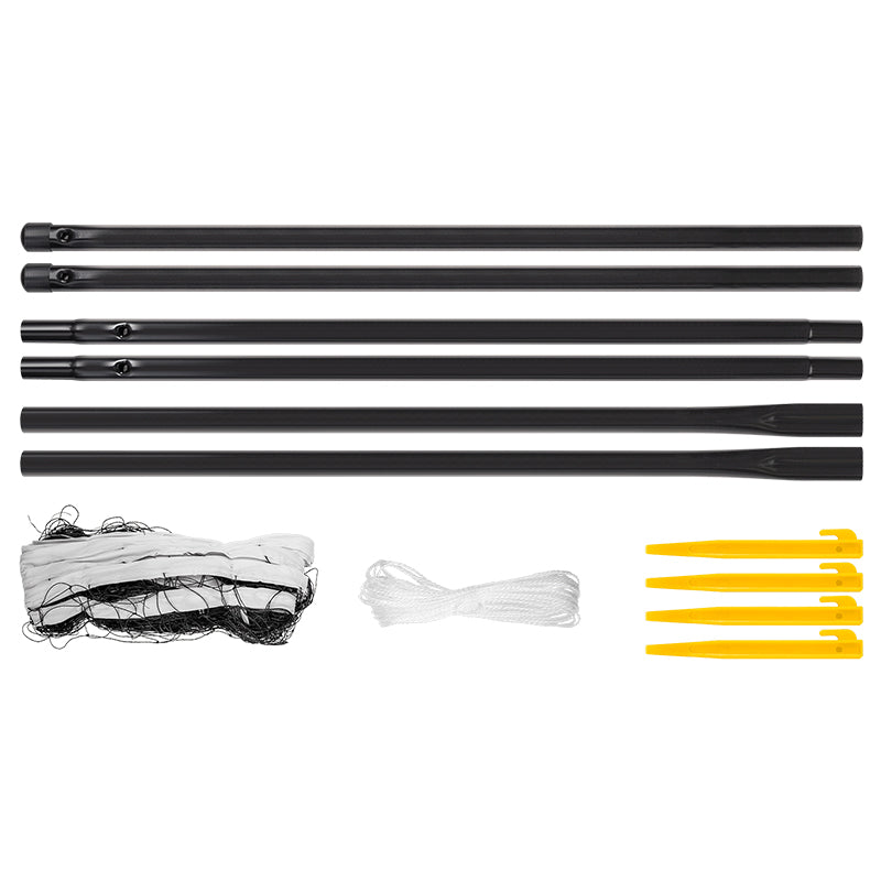 Set badminton cu fileu de 6,5 m cu 4 rachete și 3 fluturași Rebel RBA-4104