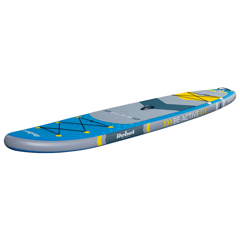 Set placă gonflabilă stand up paddle de 350 × 81 cm cu vâslă și pompă Rebel RBA-4500-BL