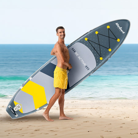 Set placă gonflabilă stand up paddle 350 × 81 × 15 cm cu scaun caiac Rebel RBA-4501