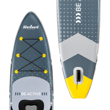 Set placă gonflabilă stand up paddle 350 × 81 × 15 cm cu scaun caiac Rebel RBA-4501