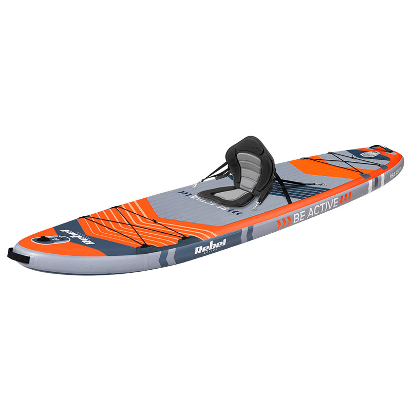 Set placă gonflabilă stand up paddle cu scaun caiac 335 × 84 × 15 cm Rebel RBA-4507-OR