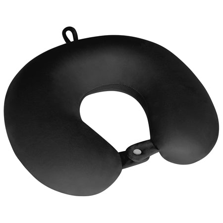 Pernă călătorie spumă cu memorie, velur negru, Rebel RBA-5002-BK