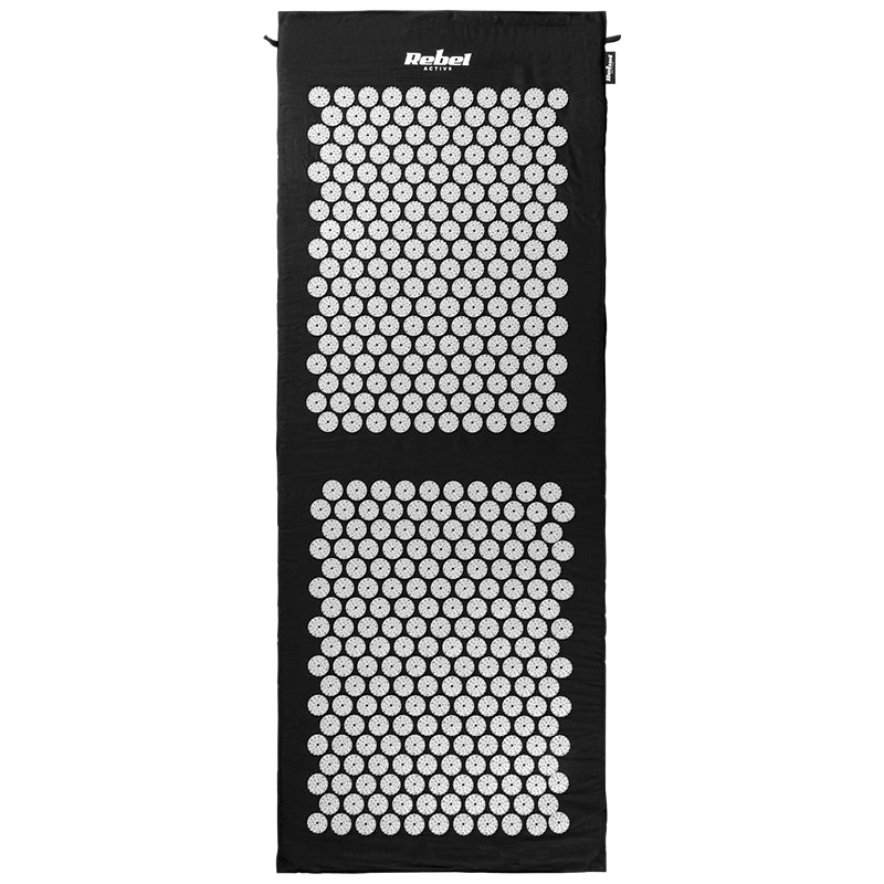 Set saltea de presopunctură cu pernă din bumbac, 130 × 50 cm Rebel RBA-6003-BK