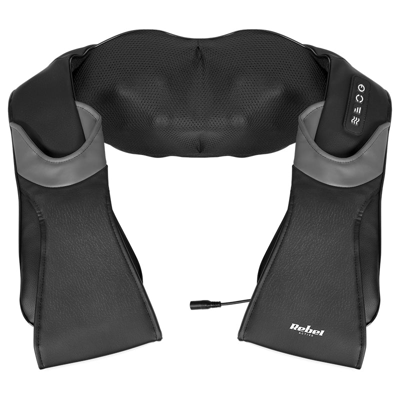 Aparat de masaj shiatsu pentru zona cervicală cu încălzire și 8 capete de masaj Rebel RBA-6009-A