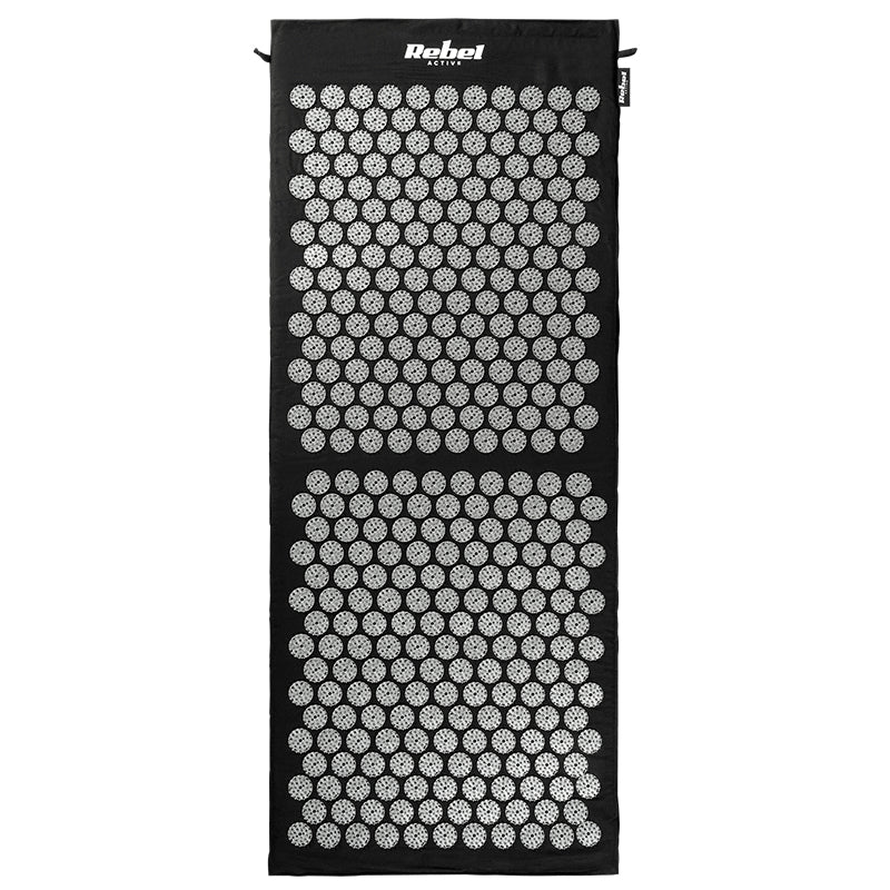 Set saltea de presopunctură cu pernă 110×42 cm din bumbac Rebel RBA-6010-BK
