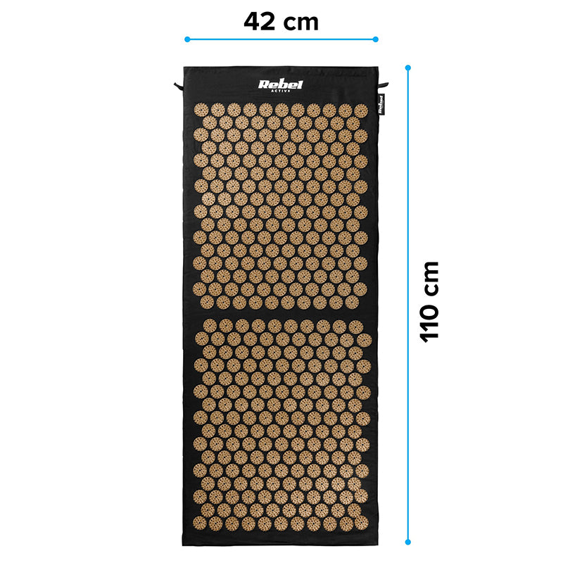 Set saltea de presopunctură cu pernă din bumbac 110 × 42 cm Rebel RBA-6012-GL