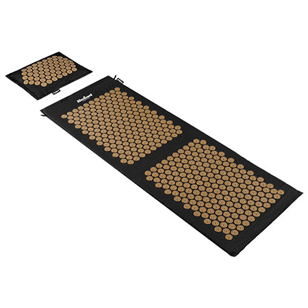 Set saltea de presopunctură cu pernă 130 × 50 cm din bumbac Rebel RBA-6013-GL