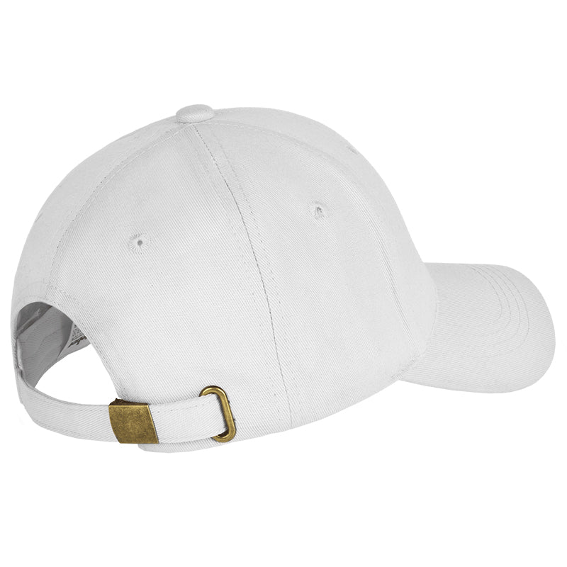 Șapcă unisex albă din bumbac mărimea S cu curea reglabilă Rebel RBA-7000-WH-S