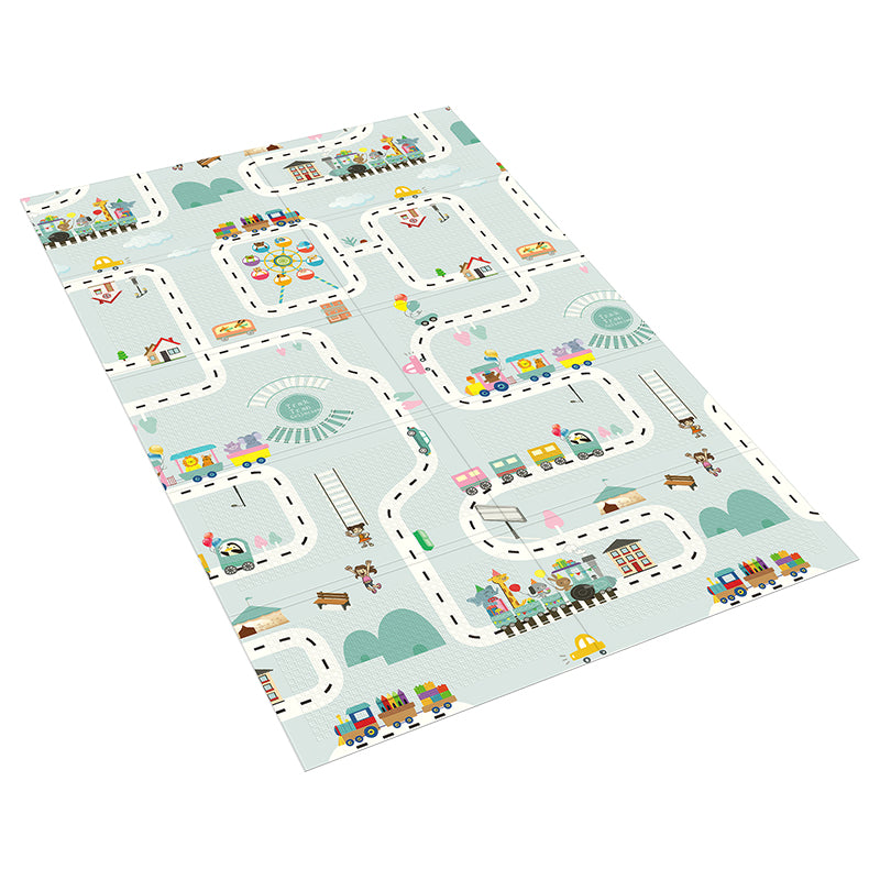 Covoraș de joacă pentru bebeluși pliabil cu model față-verso 180 × 120 cm RBY-2202-2