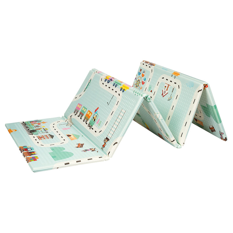 Covoraș de joacă pentru bebeluși pliabil cu model față-verso 180 × 120 cm RBY-2202-2