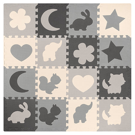 Covoraș educativ puzzle din spumă EVA 150 × 150 cm cu 16 piese Rebel RBY-2250-16