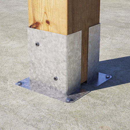 Suport stâlp dublu 2/141×70×150 mm pentru fixare stâlpi ROMSURUB RCL-00019