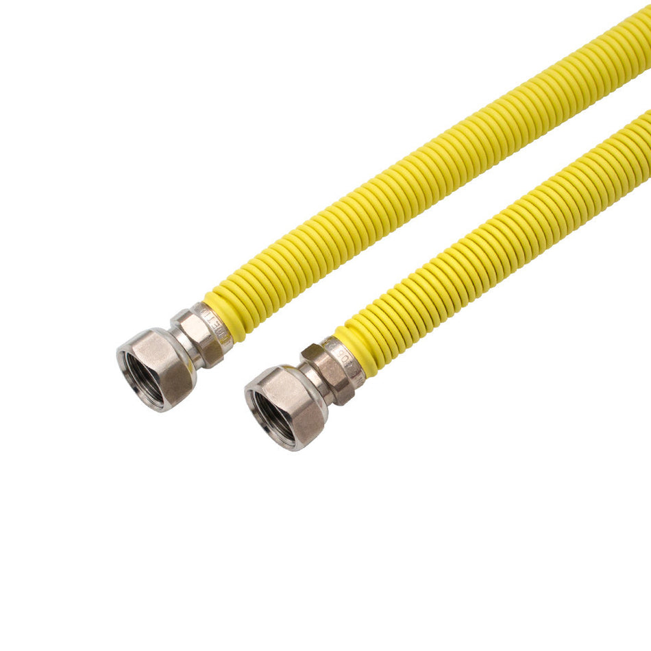 Racord flexibil extensibil din inox pentru gaz cu racorduri 1/2 inch mamă - mamă și lungime 50-100 cm
