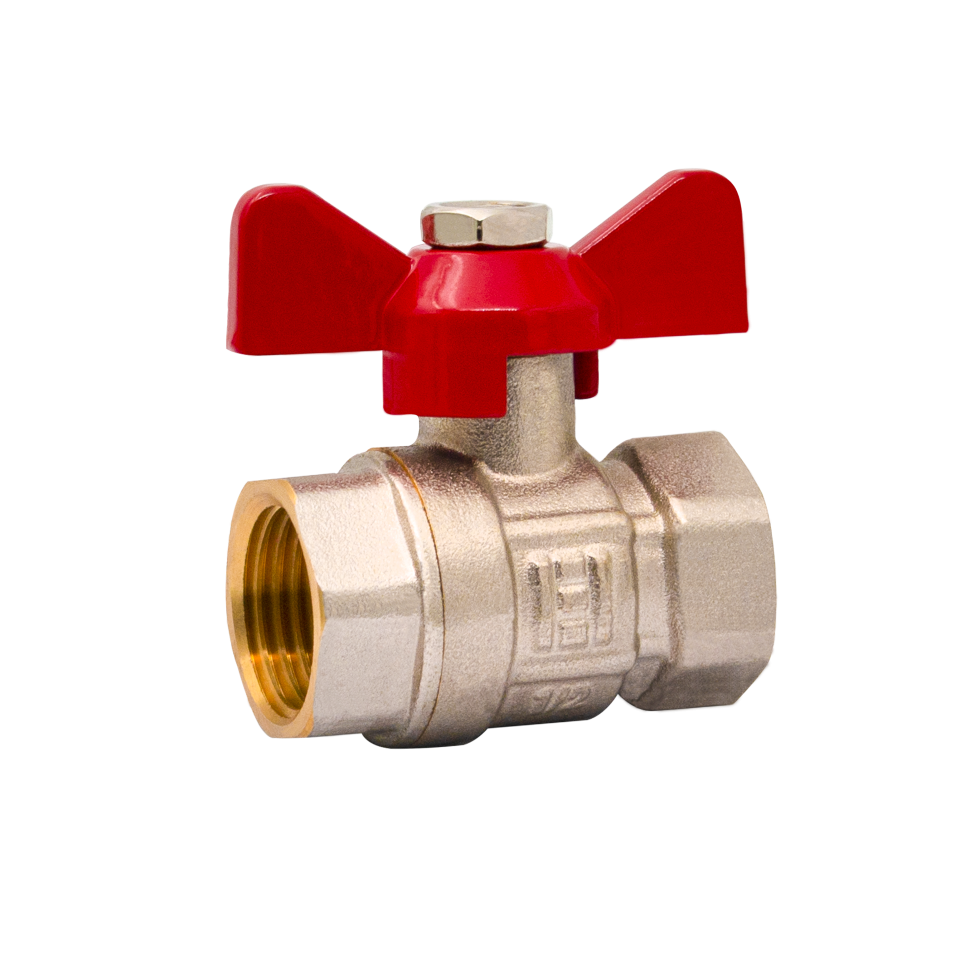 Robinet sferic Everline ECO cu mâner fluture 1/2" FF din alamă