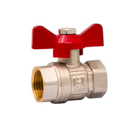 Robinet sferic Everline ECO cu mâner fluture 1/2" FF din alamă
