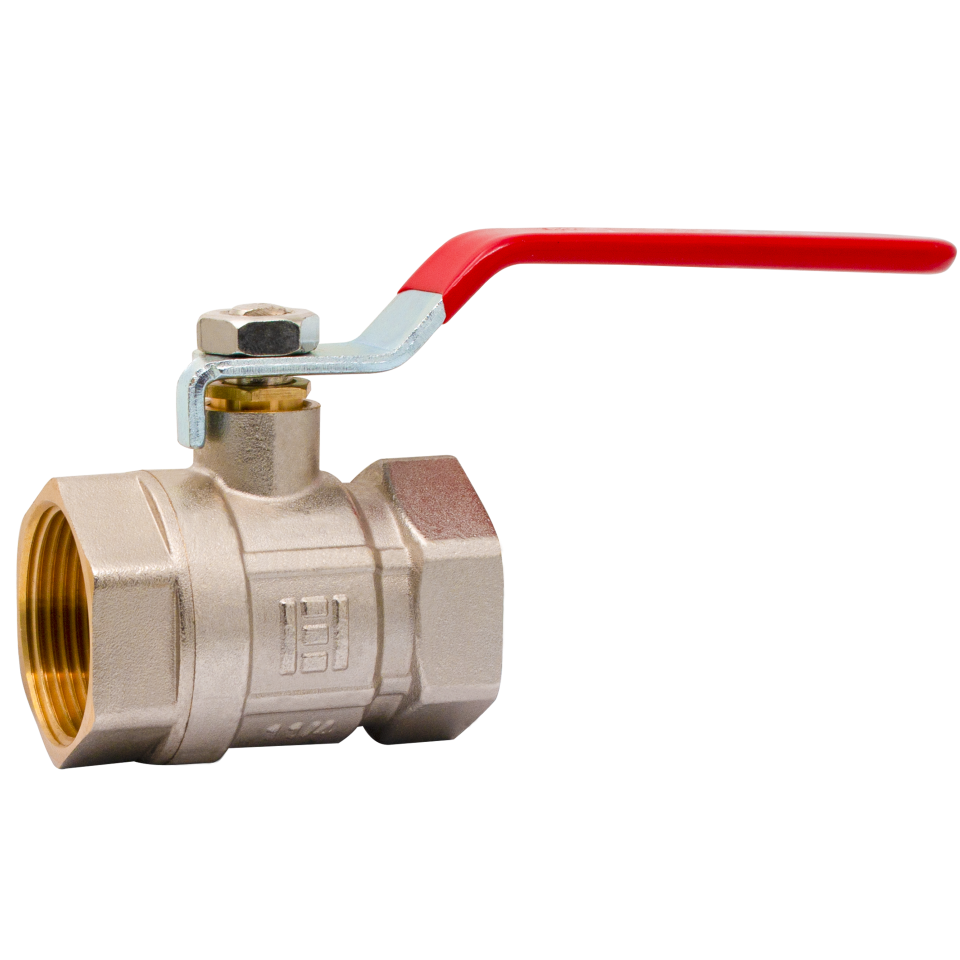 Robinet sferic cu mâner Everline cu racord de 1-1/4 inch DN32 FF interior-interior din alamă