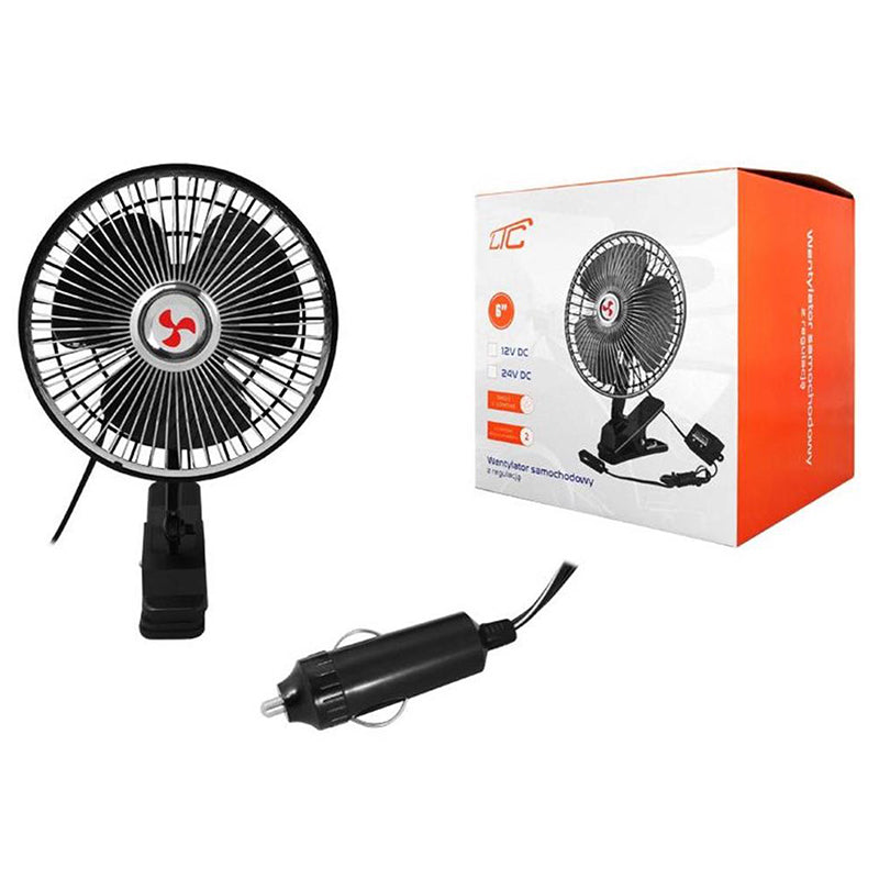 Mini ventilator auto cu clemă 12 V cu diametru de 15 cm și oscilație LTC RTV003335
