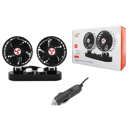 Ventilator auto dublu cu 2 ventilatoare de 5 inch la 24 V LTC RTV003339