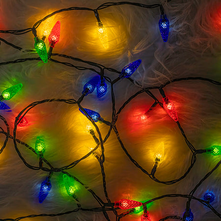Instalație Crăciun 100 LED-uri RGB, 8 m, 8 moduri, conuri pin, Forever light RTV100177