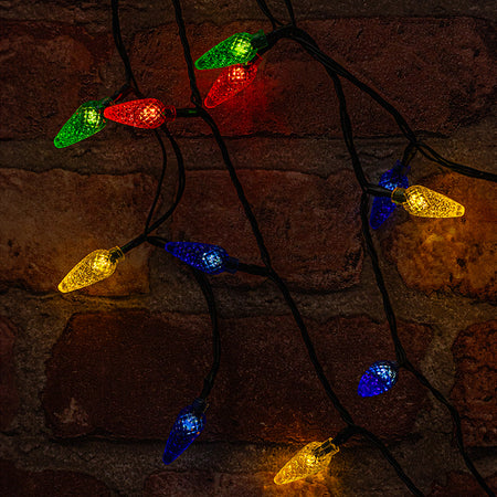 Instalație Crăciun 100 LED-uri RGB, 8 m, 8 moduri, conuri pin, Forever light RTV100177