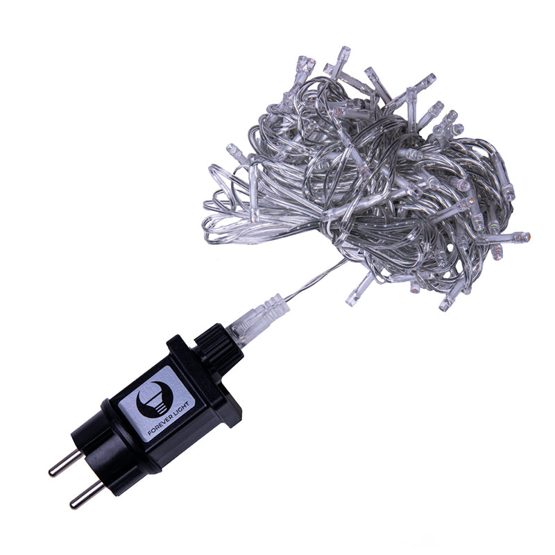 Instalație Crăciun 100 LED-uri albastre, 8 m, 8 moduri, Forever light RTV100196