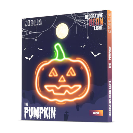 Reclamă luminoasă neon LED verde/portocaliu Halloween, USB, Forever light RTV100273