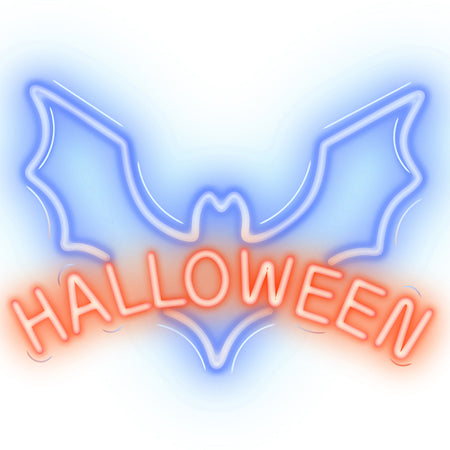Reclamă luminoasă neon LED, roșu/albastru, Halloween, USB, Forever light RTV100280