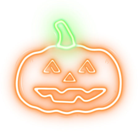 Reclamă luminoasă neon LED verde/portocaliu Halloween cu USB Forever light RTV100285
