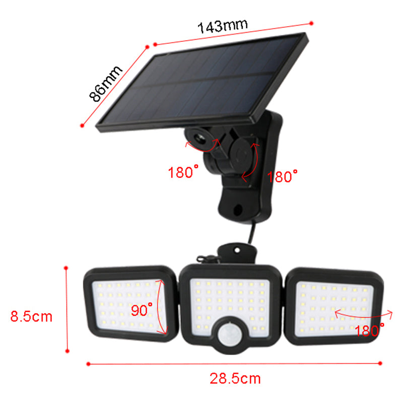 Lampă LED solară cu senzor de mișcare 10 W, 6000 K, Forever light RTV100325