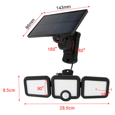Lampă LED solară cu senzor de mișcare 10 W, 6000 K, Forever light RTV100325