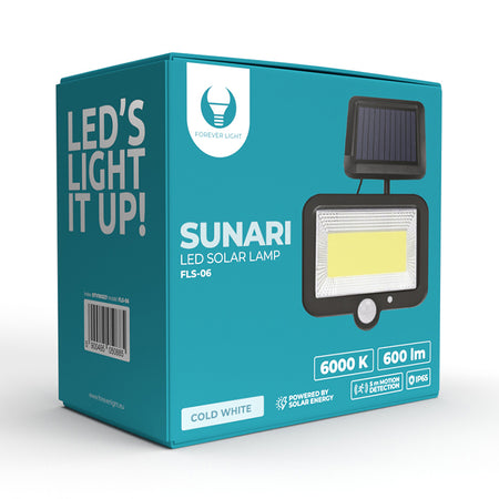 Reflector LED 8W solar, senzor mișcare, IP65 Forever light RTV100327