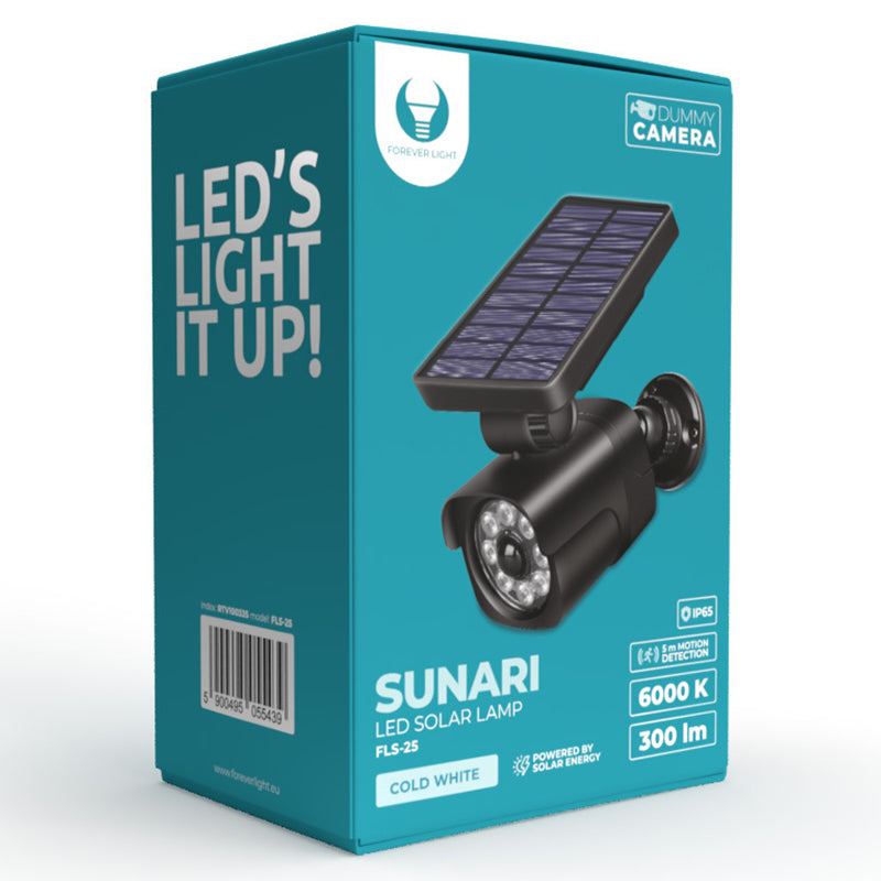 Cameră falsă LED solară, senzor de mișcare, IP65, Forever light RTV100335