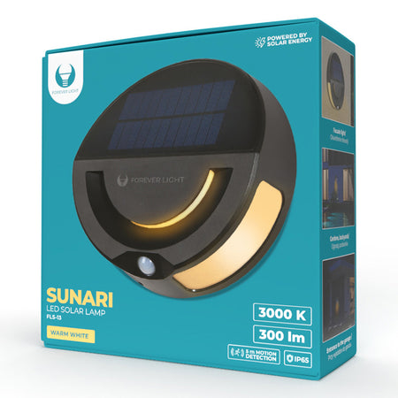 Lampă LED solară 6W, 300 lm, IP65, senzor mișcare, Forever light RTV100364