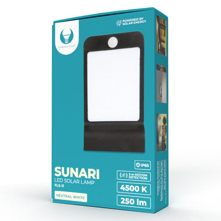 Lampă LED solară cu senzor, 5W, 250 lm, 4500K, IP65 Forever light RTV100366
