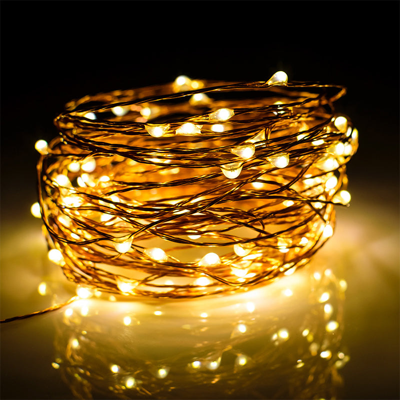 Șir iluminat cu încărcare solară IP44 alb cald 22 m Forever light RTV100387