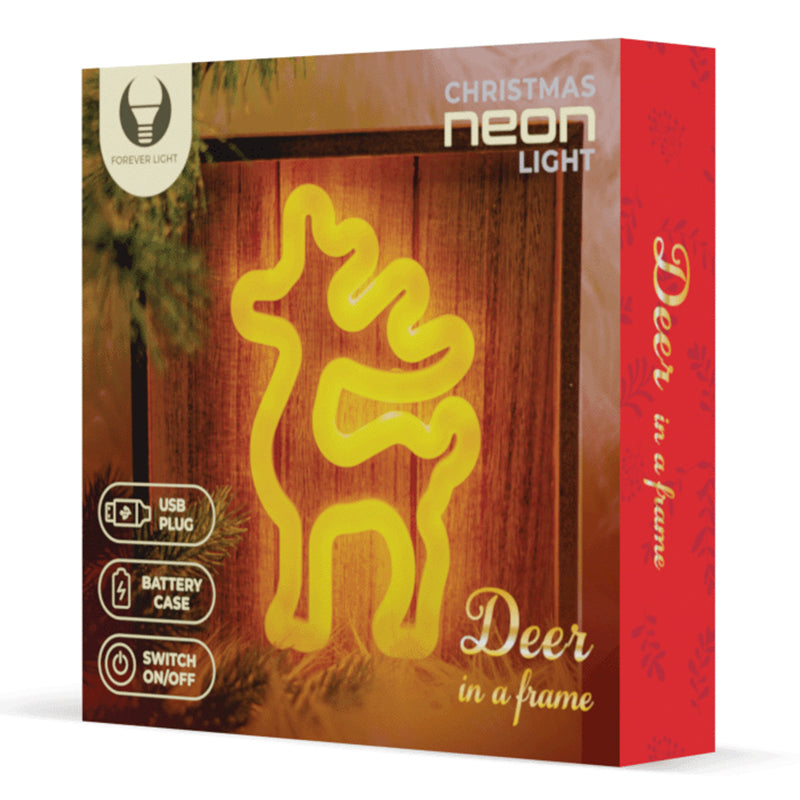 Decorațiune Crăciun model ren, iluminat LED 3000K, alimentare USB Forever light RTV100425