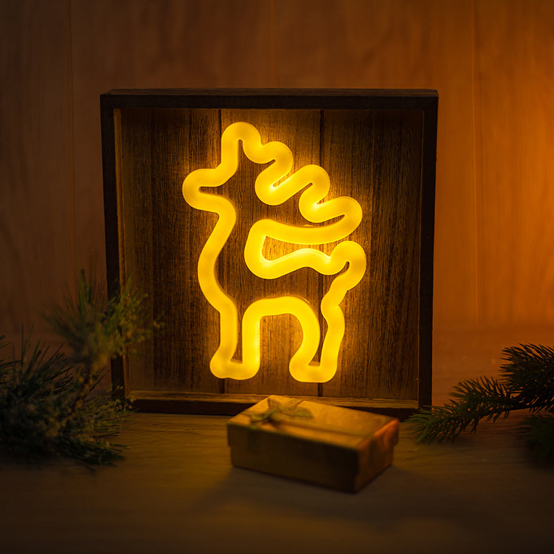 Decorațiune Crăciun model ren, iluminat LED 3000K, alimentare USB Forever light RTV100425