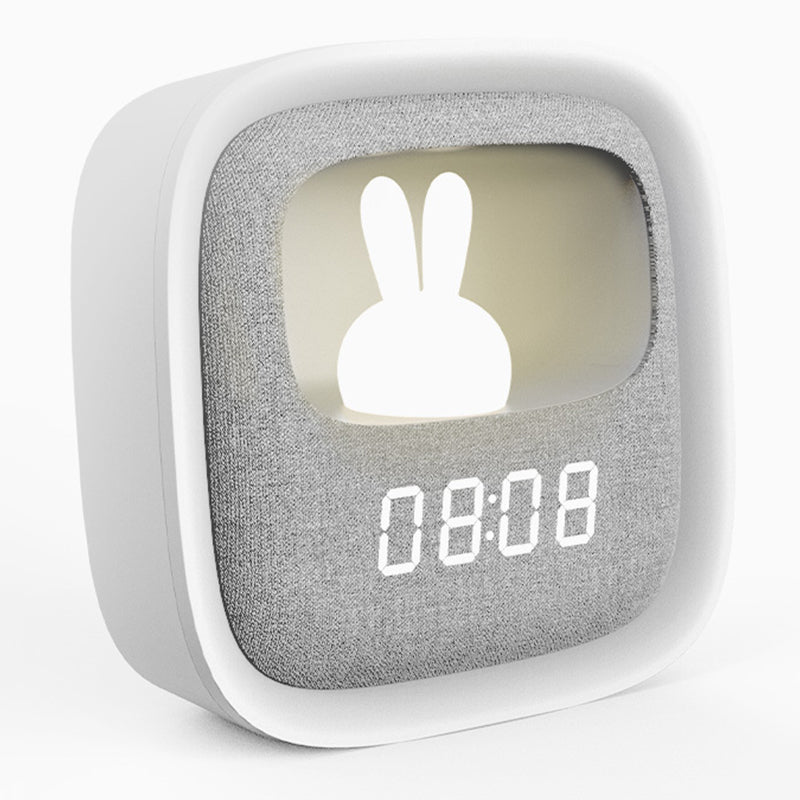 Ceas deșteptător cu lumină veghe, alarmă touch, figurina iepure, Forever light RTV100554