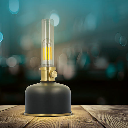 Lampa LED retro 2 W, 3000 K, design petrol, USB-C, dimmer - Forever light RTV200022