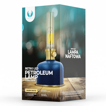 Lampă LED retro 2 W, 3000K, cu baterie reincarcabilă, USB-C, Forever light RTV200023