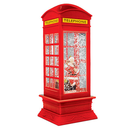 Decorațiune Crăciun iluminată cabina telefonică 105 × 105 × 260 mm Forever light RTV200047