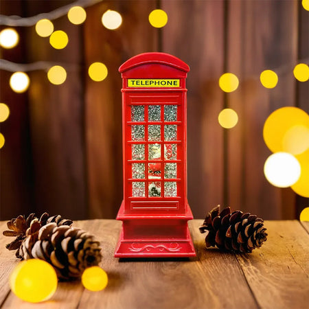 Decorațiune Crăciun iluminată cabina telefonică 105 × 105 × 260 mm Forever light RTV200047