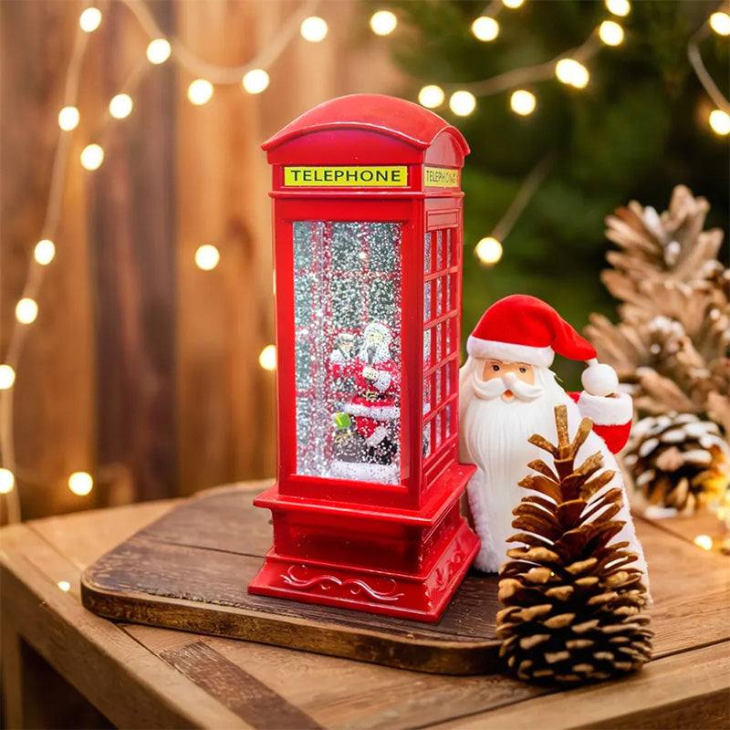 Decorațiune Crăciun iluminată cabina telefonică 105 × 105 × 260 mm Forever light RTV200047