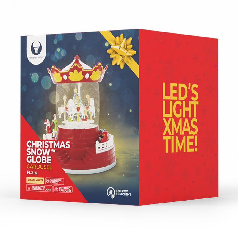 Decorațiune iluminată de Crăciun carusel 190 × 190 × 220 mm Forever light RTV200048