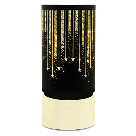 Lampă LED motiv Crăciun, timer, negru/auriu Forever light RTV200078