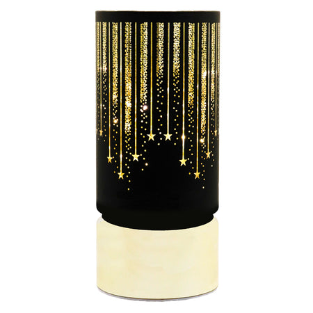 Lampă LED motiv Crăciun, timer, negru/auriu Forever light RTV200078
