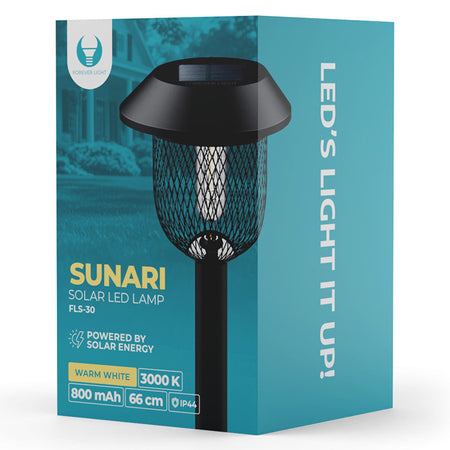 Lampă LED solară IP44 10lm 3000K pentru grădină Forever light RTV200117