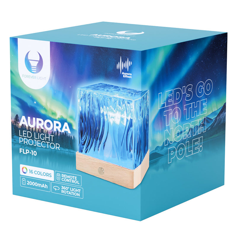 Lampă LED RGB 3 W cu efecte aurora, telecomandă, Forever light RTV222355
