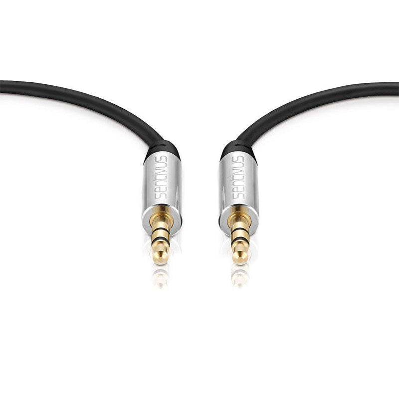 Cablu audio jack 3,5 mm tată-tată cu conector placat cu aur Sentivus