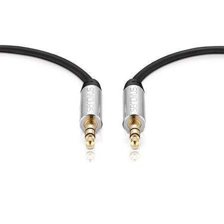 Cablu audio jack 3,5 mm tată-tată cu conector placat cu aur Sentivus